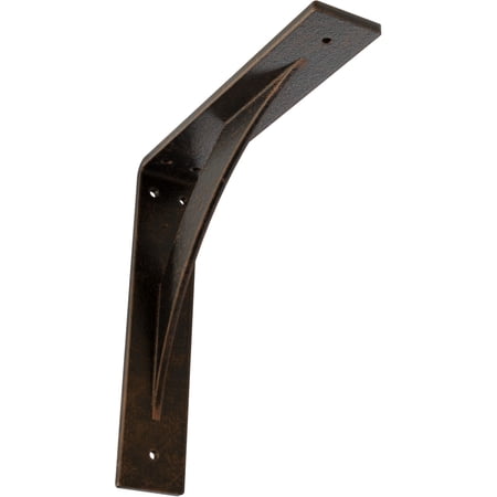 Ekena Millwork 2"W x 10"D x 10"H Legacy Steel Bracket, Antiqued Bronze