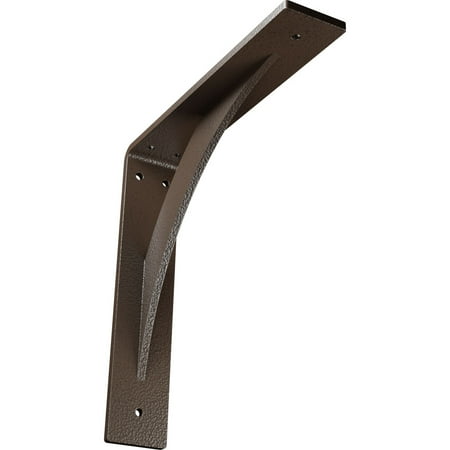 Ekena Millwork 2"W x 10"D x 10"H Legacy Steel Bracket, Hammered Brown