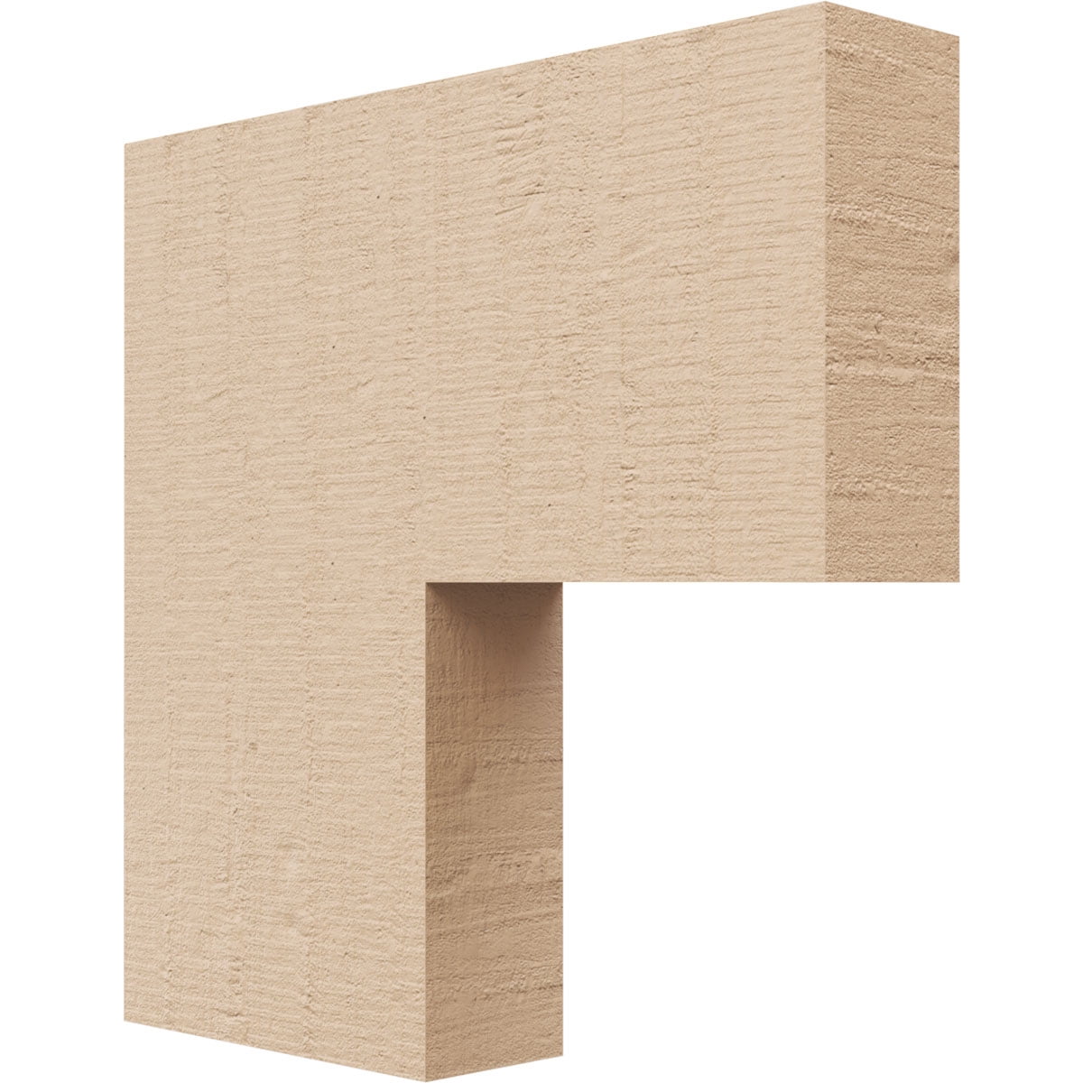 2"W x 10"D x 10"H Thin Chapel Hill Rough Cedar Woodgrain TimberThane Corbel, Primed Tan