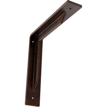 Ekena Millwork 2"W x 10"D x 10"H Stockport Steel Bracket, Antiqued Copper
