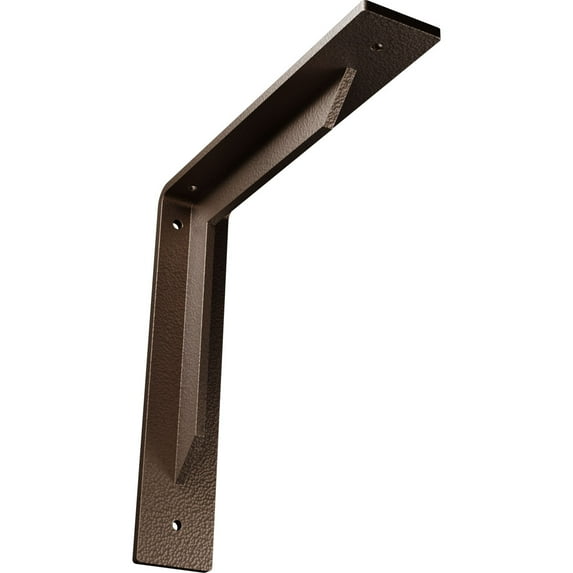 Ekena Millwork 2"W x 10"D x 10"H Stockport Steel Bracket, Hammered Dark Bronze