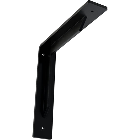Ekena Millwork 2"W x 10"D x 10"H Stockport Steel Bracket, Powder Coated Black