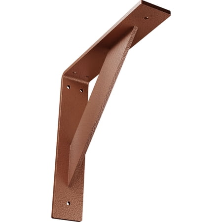 Ekena Millwork 2"W x 10"D x 10"H Traditional Steel Bracket, Hammered Copper