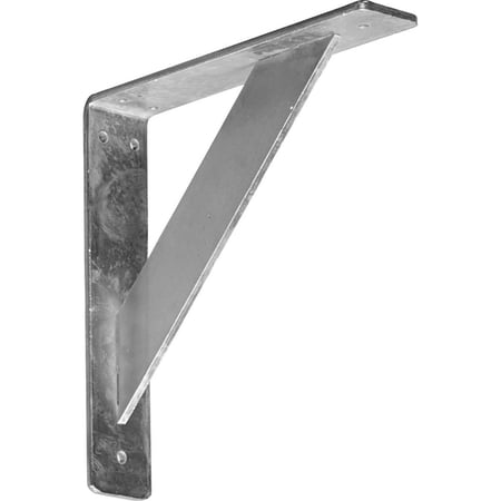 Ekena Millwork 2"W x 10"D x 10"H Traditional Steel Bracket, Unfinished