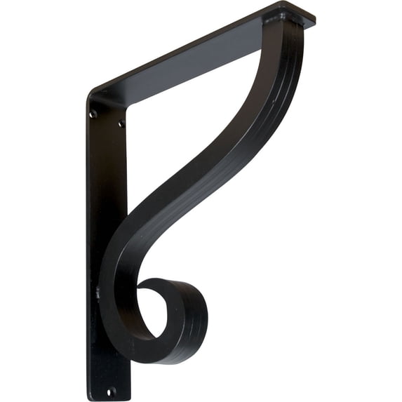 Ekena Millwork 2"W x 10"D x 12"H Ashford Triple, Wrought Iron Bracket, (Triple center brace) (2-Pack)