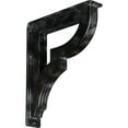 thumbnail image 1 of Ekena Millwork 2"W x 10"D x 12"H Bradford Wrought Iron Bracket, (Triple center brace), Antiqued Silver, 1 of 10