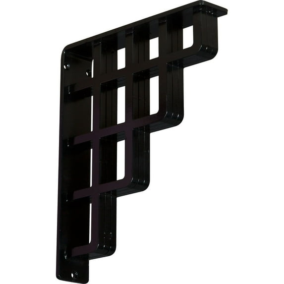 Ekena Millwork 2"W x 10"D x 12"H Diane Wrought Iron Bracket, (Triple center brace) (2-Pack)