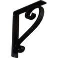 thumbnail image 1 of Ekena Millwork 2"W x 10"D x 12"H Edwards Wrought Iron Bracket, (Triple center brace) (4-Pack), 1 of 5
