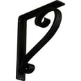 thumbnail image 1 of Ekena Millwork 2"W x 10"D x 12"H Edwards Wrought Iron Bracket, (Triple center brace) (6-Pack), 1 of 5