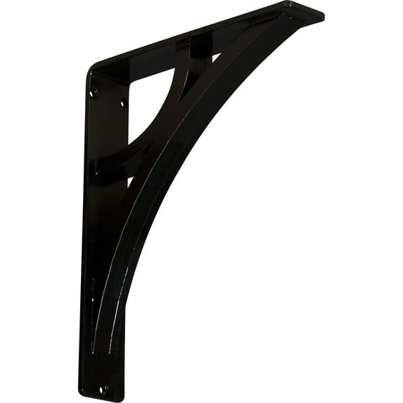 Ekena Millwork 2"W x 10"D x 12"H Galveston Wrought Iron Bracket, (Triple center brace) (6-Pack)