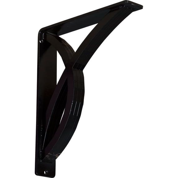 Ekena Millwork 2"W x 10"D x 12"H Miller Wrought Iron Bracket, (Triple center brace) (6-Pack)