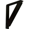 thumbnail image 1 of Ekena Millwork 2"W x 10"D x 12"H Traditional Wrought Iron Bracket, (Triple center brace) (4-Pack), 1 of 5