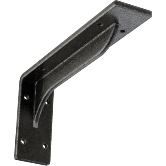 Ekena Millwork 2"W x 10"D x 4 3/4"H Embrey Steel Bracket, Antiqued Pewter