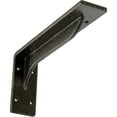 thumbnail image 1 of Ekena Millwork 2"W x 10"D x 4 3/4"H Embrey Steel Bracket, Antiqued Warm Silver, 1 of 11