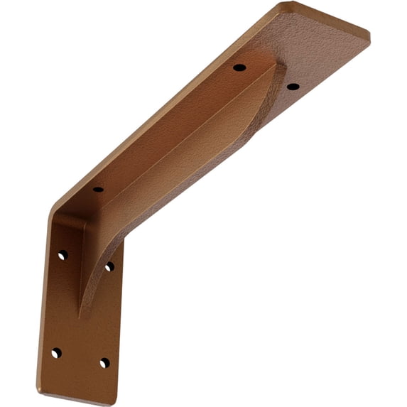 Ekena Millwork 2"W x 10"D x 4 3/4"H Embrey Steel Bracket, Hammered Copper