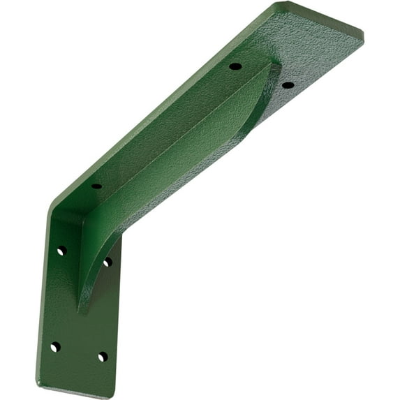 Ekena Millwork 2"W x 10"D x 4 3/4"H Embrey Steel Bracket, Hammered Deep Green