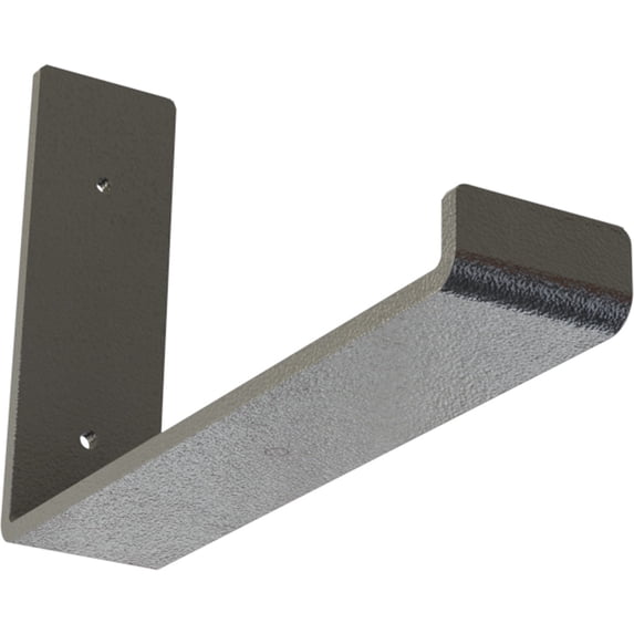 Ekena Millwork 2"W x 10"D x 6 1/2"H Steel Hanging Shelf Bracket, Hammered Gray