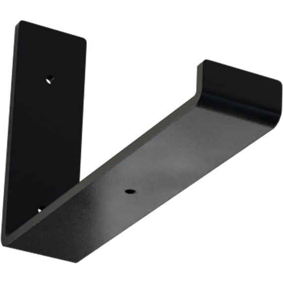 Ekena Millwork 2"W x 10"D x 6 1/2"H Steel Hanging Shelf Bracket, Powder Coated Black