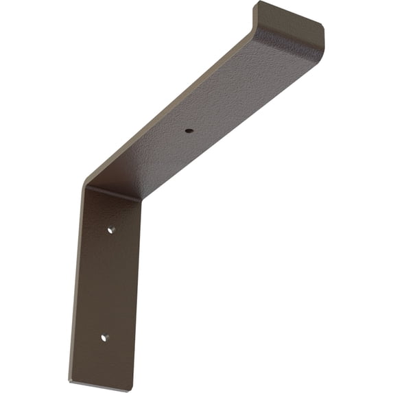 Ekena Millwork 2"W x 10"D x 7 1/4"H Steel Truss Shelf Bracket, Hammered Brown