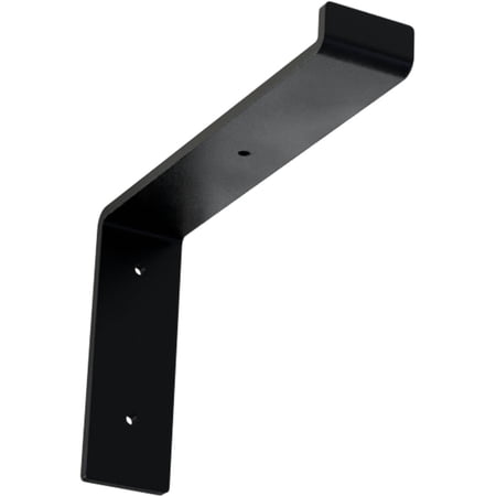 Ekena Millwork 2"W x 10"D x 7 1/4"H Steel Truss Shelf Bracket, Powder Coated Black
