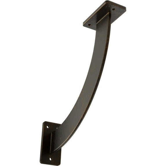 Ekena Millwork 2"W x 11"D x 11"H Bradford Steel Bracket, Antiqued Brass