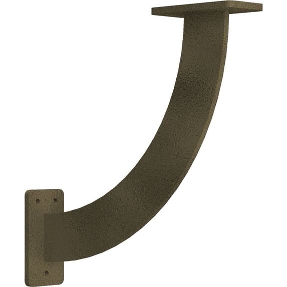 Ekena Millwork 2"W x 11"D x 11"H Bradford Steel Bracket, Hammered Gold