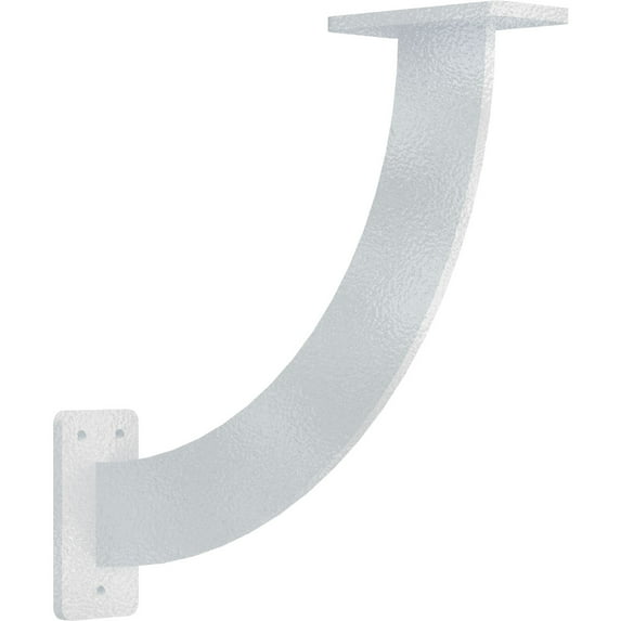 Ekena Millwork 2"W x 11"D x 11"H Bradford Steel Bracket, Hammered White