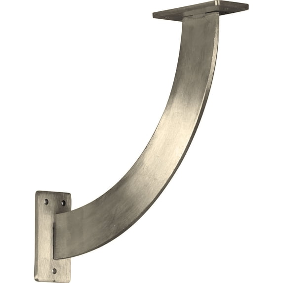 Ekena Millwork 2"W x 11"D x 11"H Bradford Steel Bracket, Stainless Steel