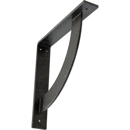 Ekena Millwork 2"W x 12"D x 12"H Bulwark Steel Bracket, Antiqued Silver