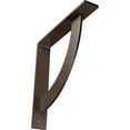 thumbnail image 1 of Ekena Millwork 2"W x 12"D x 12"H Bulwark Steel Bracket, Hammered Brown, 1 of 11