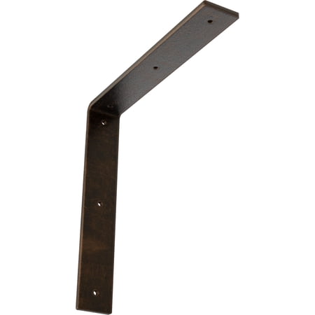Ekena Millwork 2"W x 12"D x 12"H Hamilton Steel Bracket, Antiqued Bronze