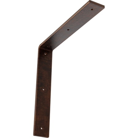 Ekena Millwork 2"W x 12"D x 12"H Hamilton Steel Bracket, Antiqued Copper