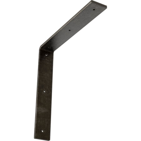 Ekena Millwork 2"W x 12"D x 12"H Hamilton Steel Bracket, Antiqued Warm Silver