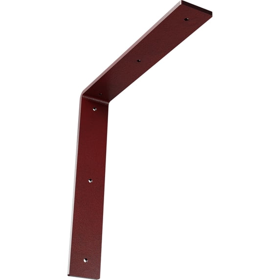 Ekena Millwork 2"W x 12"D x 12"H Hamilton Steel Bracket, Hammered Bright Red