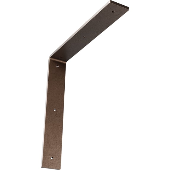 Ekena Millwork 2"W x 12"D x 12"H Hamilton Steel Bracket, Hammered Dark Bronze