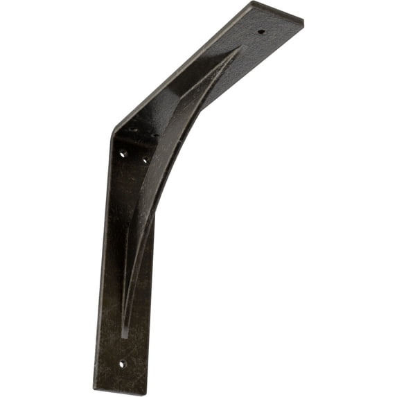 Ekena Millwork 2"W x 12"D x 12"H Legacy Steel Bracket, Antiqued Warm Silver