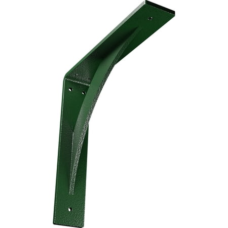 Ekena Millwork 2"W x 12"D x 12"H Legacy Steel Bracket, Hammered Deep Green