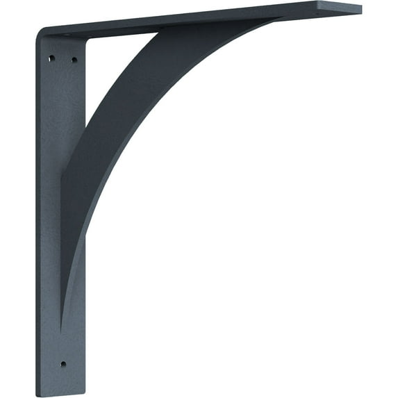 Ekena Millwork 2"W x 12"D x 12"H Legacy Steel Bracket, Hammered Gray