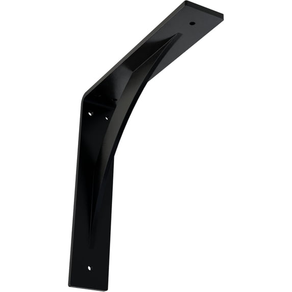 Ekena Millwork 2"W x 12"D x 12"H Legacy Steel Bracket, Powder Coated Black