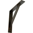 thumbnail image 1 of Ekena Millwork 2"W x 12"D x 12"H Traditional Steel Bracket, Antiqued Bronze, 1 of 13
