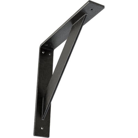 Ekena Millwork 2"W x 12"D x 12"H Traditional Steel Bracket, Antiqued Pewter