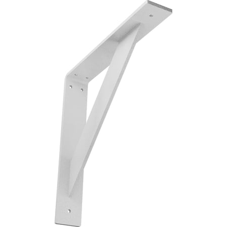 Ekena Millwork 2"W x 12"D x 12"H Traditional Steel Bracket, Hammered White