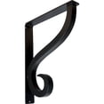 thumbnail image 1 of Ekena Millwork 2"W x 12"D x 15"H Ashford Triple, Wrought Iron Bracket, (Triple center brace) (2-Pack), 1 of 5