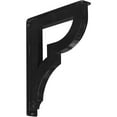thumbnail image 1 of Ekena Millwork 2"W x 12"D x 15"H Bradford Wrought Iron Bracket, (Triple center brace), Powder Coated Black, 1 of 11