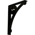 thumbnail image 1 of Ekena Millwork 2"W x 12"D x 15"H Crawley Wrought Iron Bracket, (Triple center brace) (2-Pack), 1 of 4