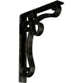 thumbnail image 1 of Ekena Millwork 2"W x 12"D x 15"H Orleans Wrought Iron Bracket, (Triple center brace), Antiqued Pale Gold, 1 of 8