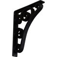 thumbnail image 1 of Ekena Millwork 2"W x 12"D x 15"H Tristan Wrought Iron Bracket, (Triple center brace) (2-Pack), 1 of 5