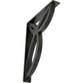 thumbnail image 1 of Ekena Millwork 2"W x 12"D x 15"H Versailles Wrought Iron Bracket, (Triple center brace), Antiqued Pewter, 1 of 7