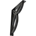 thumbnail image 1 of Ekena Millwork 2"W x 12"D x 15"H Versailles Wrought Iron Bracket, (Triple center brace), Antiqued Silver, 1 of 7