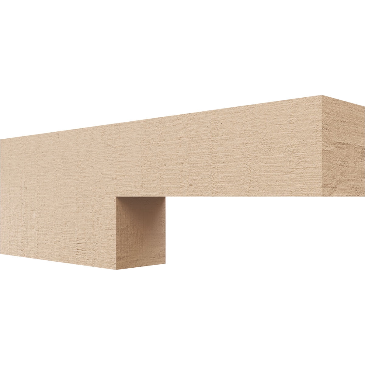 2"W x 12"D x 4"H Thin Chapel Hill Rough Cedar Woodgrain TimberThane Corbel, Primed Tan